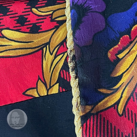 Adrianna Papell x Talbots Suit Jacket & Skirt Set Silk 2pc Jacquard Sz 8 Vintage - Picture 17 of 17